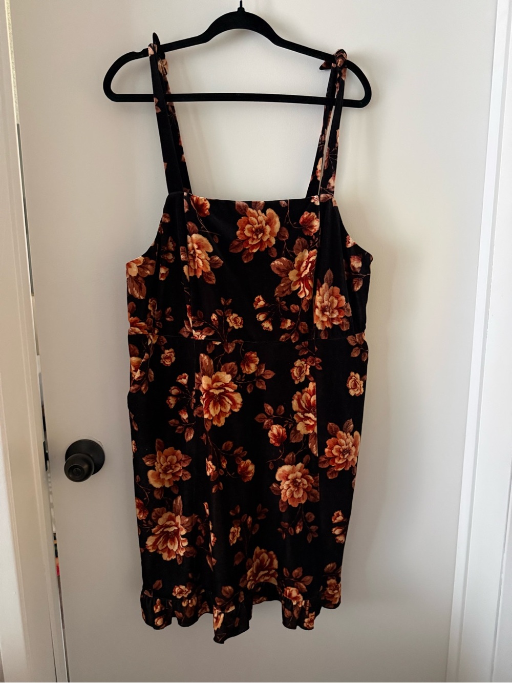Torrid pinafore style velvet dress